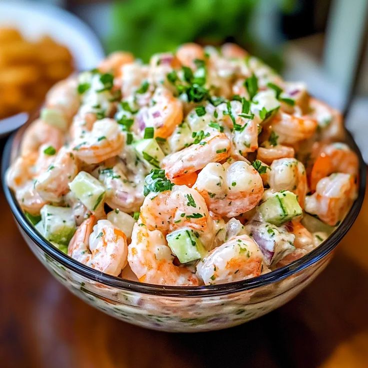 Seafood Salad (served with vegetables, a special salad dressing and shrimps)